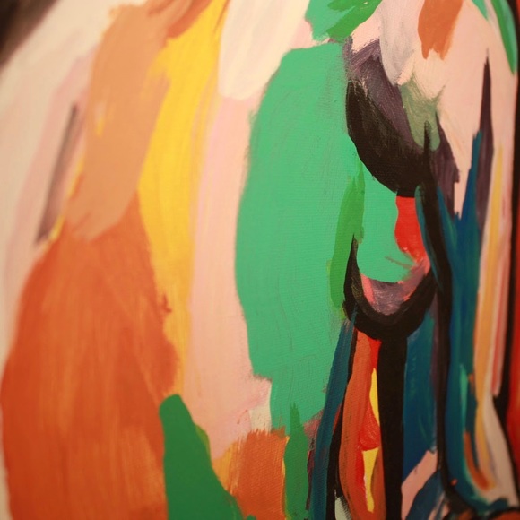 Original hand painted canvas abstract colorful art - Picture 2 of 3